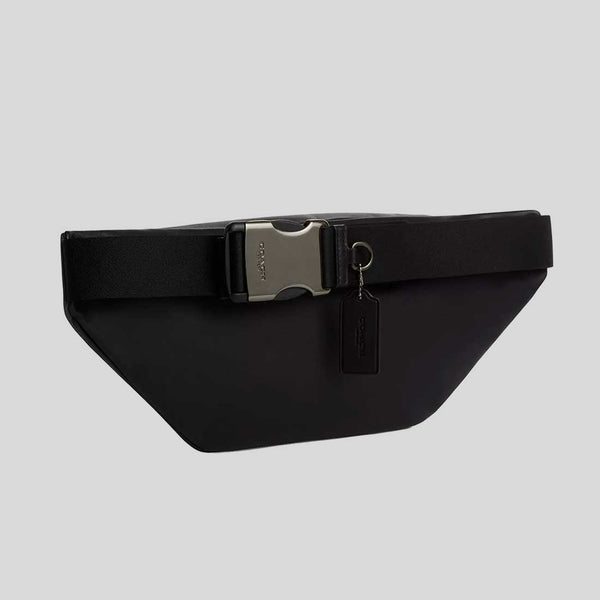 COACH Racer Belt Bag In Signature Charcoal/Black CT714