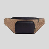 COACH Racer Belt Bag In Signature Tan/Black CT714