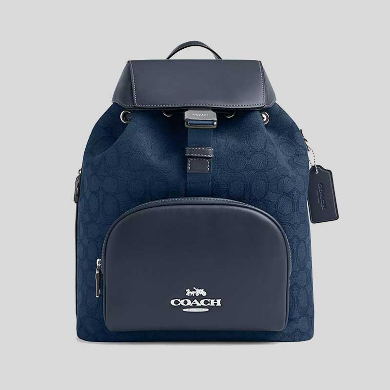 COACH Pace Large Backpack In Signature Jacquard Dark Denim CT812