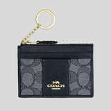 COACH Mini Id Skinny In Signature Jacquard Midnight Navy Multi CU988