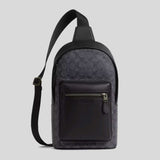 COACH West Pack In Signature Canvas Charcoal/Black CV924