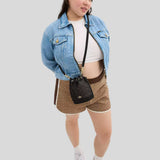 COACH Mini Bucket Bag In Signature Canvas Walnut/Black CW299