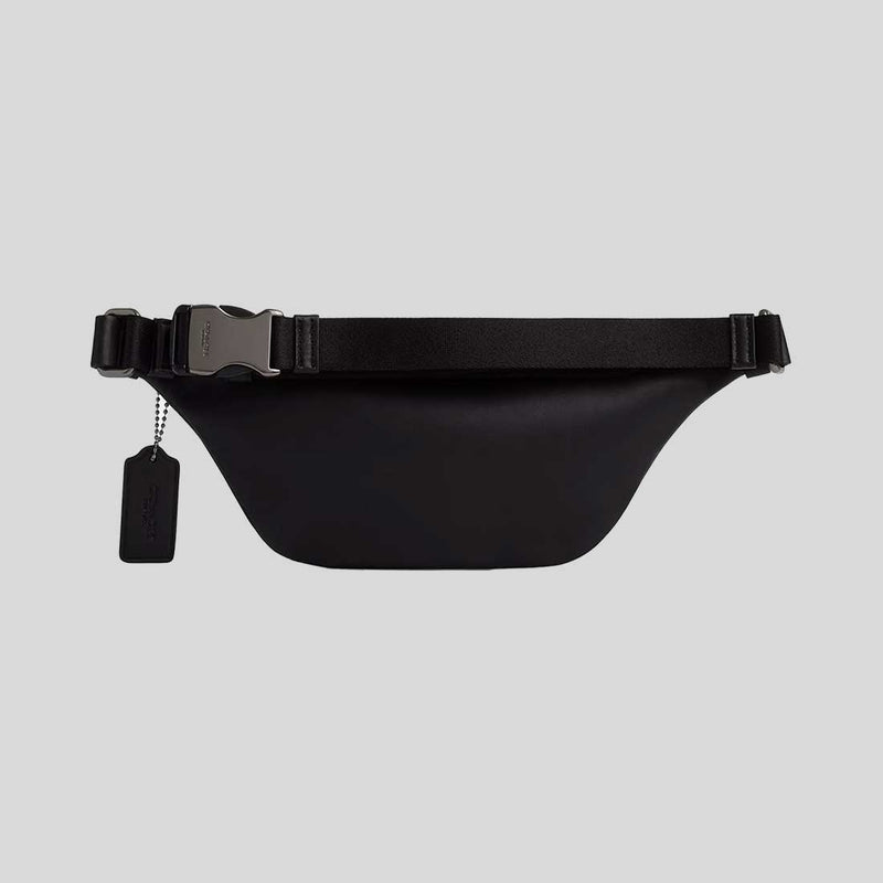 COACH Warren Mini Belt Bag In Signature Canvas Charcoal/Black CW369