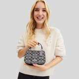 COACH Lysa Top Handle Bag In Signature Canvas Gunmetal Multi CX576