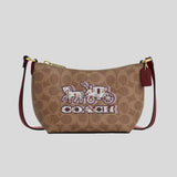 COACH Zip Top Crossbody Bag In Signature Canvas With Horse And Carriage Print CX606