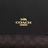 COACH Klare Top Handle Bag In Signature Canvas Walnut/Black CY687