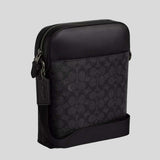 COACH Houston Flight Bag In Signature Canvas Charcoal/Black CZ398