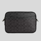 COACH Elias Crossbody In Signature Canvas Charcoal/Black CZ401