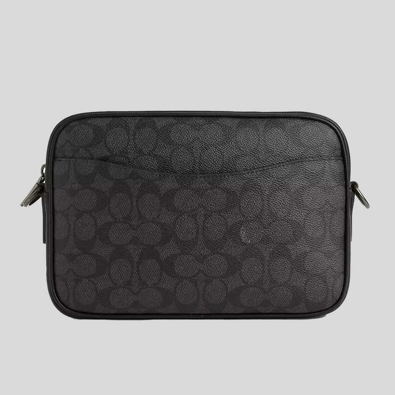 COACH Elias Crossbody In Signature Canvas Charcoal/Black CZ401