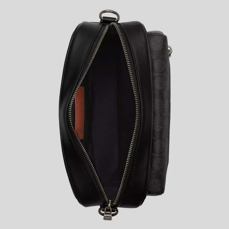 COACH Elias Crossbody In Signature Canvas Charcoal/Black CZ401