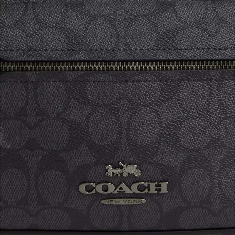 COACH Elias Crossbody In Signature Canvas Charcoal/Black CZ401