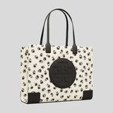 TORY BURCH Ella Black Scatter Daisy Printed Tote Bag 160932