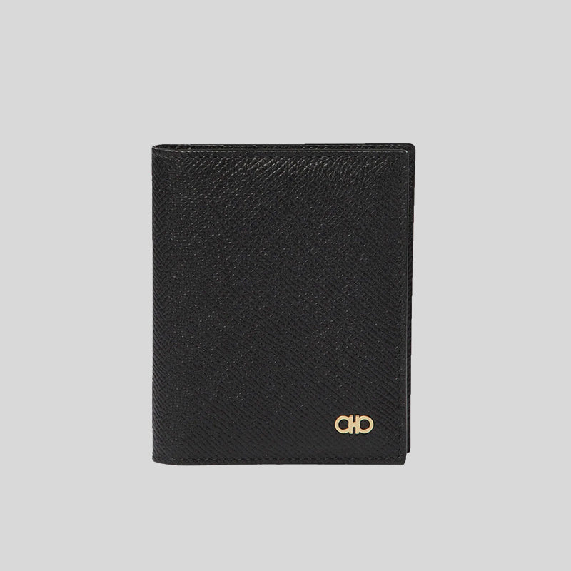 FERRAGAMO Gancini Card Holder Black 661452 lussocitta lusso citta