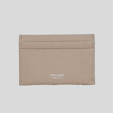 FERRAGAMO Gancini Leather Credit Card Holder Warm Taupe 220007