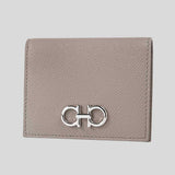 FERRAGAMO Gancini Compact Wallet Warm Taupe 795489