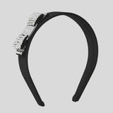 FERRAGAMO Vara Bow Wide Headband Black/Palladium 524893