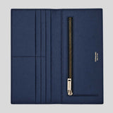 FERRAGAMO Gancini Organizer Wallet New Navy 793789