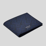 FERRAGAMO Monogram Men's Bifold Wallet Dark Blue Navy/Black 791191