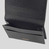 FERRAGAMO Gancini Leather Card Holder Nero Black 781793