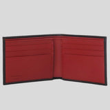 FERRAGAMO Gancini Men's Leather Bifold Wallet Black/Red 685978