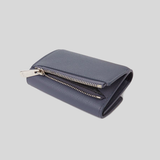 FERRAGAMO Calf Leather Trifold Wallet Graphite 785173