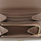 GUCCI Petite Marmont Small Wallet In Calf And Supreme Canvas Dusty Rose Beige 598587