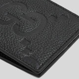 GUCCI Jumbo GG Leather Wallet With Interlocking G Black 739475