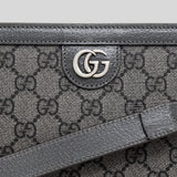 GUCCI GG Supreme Ophidia Unisex Mini Clutch Crossbody Bag Grey 795467