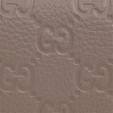 GUCCI GG Emblem Leather Small Bifold Wallet Grey 815901