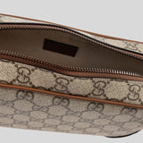 GUCCI GG Supreme Canvas Unisex Mini Camera Crossbody Bag Brown 821216