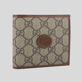 GUCCI GG Supreme Interlocking G Wallet With Coin Compartment  Brown 673000