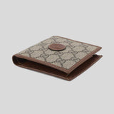 GUCCI GG Supreme Interlocking G Wallet With Coin Compartment  Brown 673000