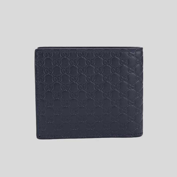 GUCCI Men's Microguccissima GG Logo Leather Coin Wallet NAVY 544472