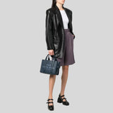 MARC JACOBS The Leather Small Tote Bag Traveler Tote Blue Sea H009L01SP21