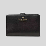 KATE SPADE Medium Bifold Wallet In Pebbled leather Black KN751
