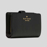 KATE SPADE Medium Bifold Wallet In Pebbled leather Black KN751
