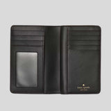 KATE SPADE Medium Bifold Wallet In Pebbled leather Black KN751