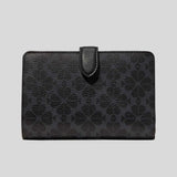 KATE SPADE Spade Flower Medium Compact Bifold Wallet Black KN756