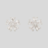 KATE SPADE You're A Gem Flower Studs Clear/Silver KO969
