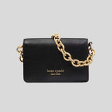 KATE SPADE Natasha Chain Card Case Crossbody Black KK566