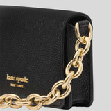 KATE SPADE Natasha Chain Card Case Crossbody Black KK566