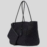 KATE SPADE Spade Flower Jacquard Large Everything Tote Black Multi KK609