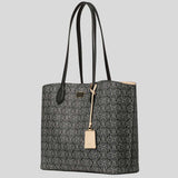 KATE SPADE Suite Spade Flower Coated Canvas Large Work Tote Black Multi KK834
