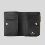 KATE SPADE Spade Flower Small L-zip Wallet Black KK894