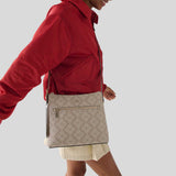 KATE SPADE Spade Flower Swingpack Crossbody Bag Dark Beige Multi KM717