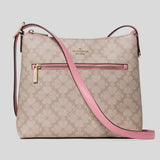 KATE SPADE Spade Flower Swingpack Crossbody Bag Dark Beige Grapefruit Multi KM717