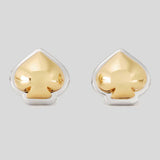 KATE SPADE Sculpted Spade Mini Studs Gold Silver KM960