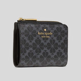 KATE SPADE Spade Flower Small L-zip Wallet Black KN768