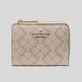 KATE SPADE Spade Flower Small L-zip Wallet Dark Beige KN768