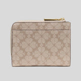 KATE SPADE Spade Flower Small L-zip Wallet Dark Beige KN768